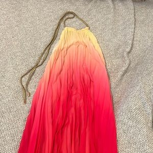 Ombré dress with gold ties